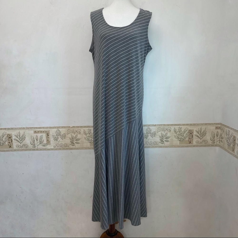 Soft Surroundings Sleeveless Striped Maxi Dress
